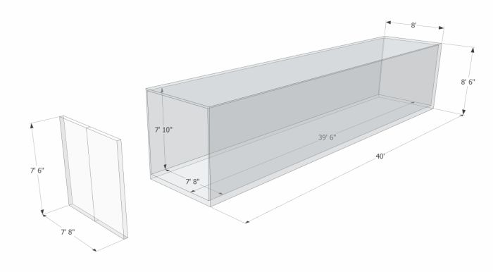 40x8 shipping container diamensions