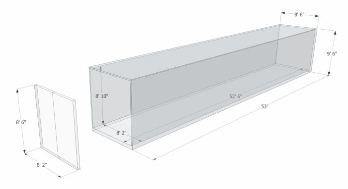 40 X 8 Pallet wide high cube shipping container dimensions
