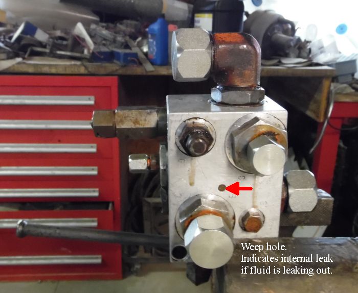Leaking steering accumlator valve