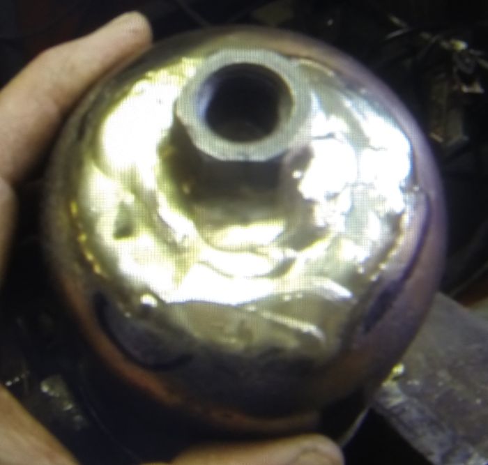 Repaired brake fluid reservior